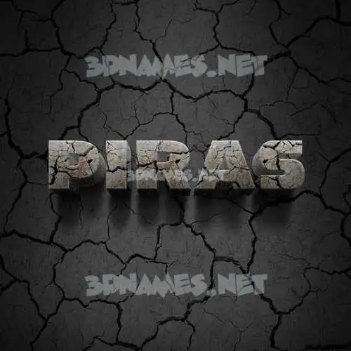 piras in Cracked Stone style - 3D name wallpaper