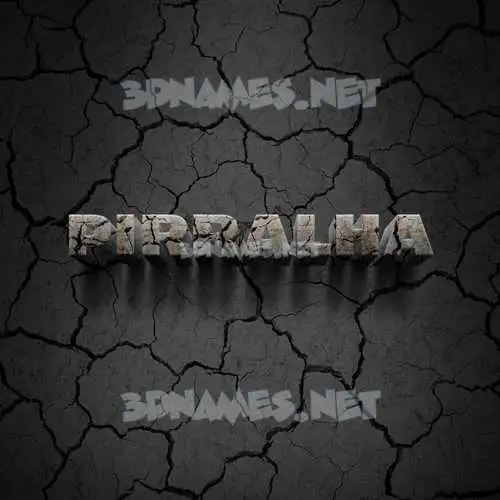 pirralha in Cracked Stone style - 3D name wallpaper pirralha in Cracked Stone style - 3D name wallpaper