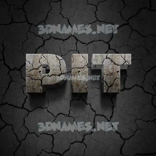pit in Cracked Stone style - 3D name wallpaper pit in Cracked Stone style - 3D name wallpaper