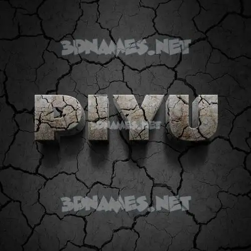 piyu in Cracked Stone style - 3D name wallpaper piyu in Cracked Stone style - 3D name wallpaper