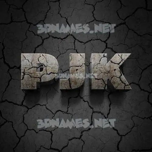 pjk in Cracked Stone style - 3D name wallpaper pjk in Cracked Stone style - 3D name wallpaper