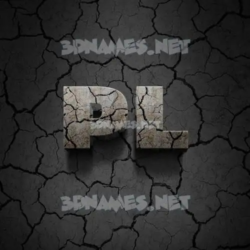 pl in Cracked Stone style - 3D name wallpaper pl in Cracked Stone style - 3D name wallpaper