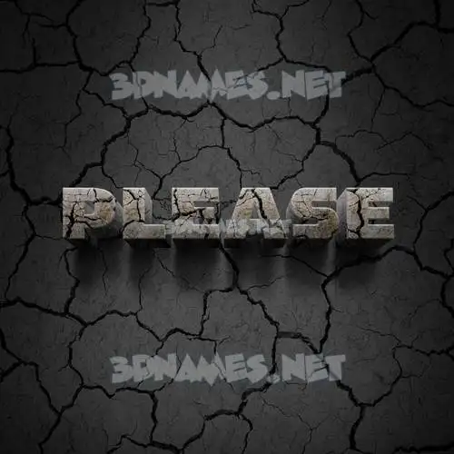 please in Cracked Stone style - 3D name wallpaper please in Cracked Stone style - 3D name wallpaper
