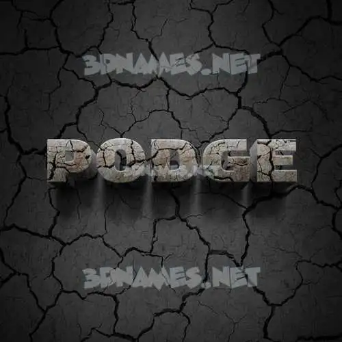 podge in Cracked Stone style - 3D name wallpaper podge in Cracked Stone style - 3D name wallpaper