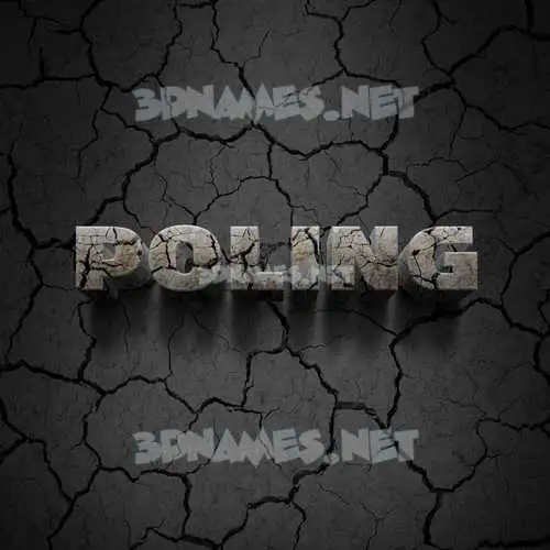 poling in Cracked Stone style - 3D name wallpaper poling in Cracked Stone style - 3D name wallpaper