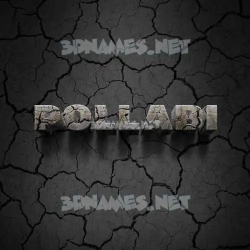 pollabi in Cracked Stone style - 3D name wallpaper pollabi in Cracked Stone style - 3D name wallpaper