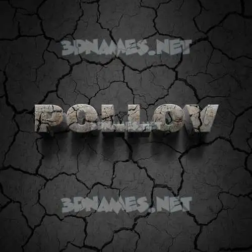 pollov in Cracked Stone style - 3D name wallpaper pollov in Cracked Stone style - 3D name wallpaper