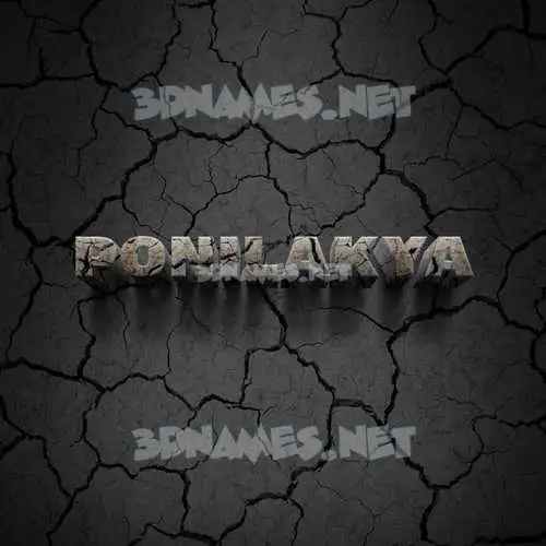 ponilakya in Cracked Stone style - 3D name wallpaper ponilakya in Cracked Stone style - 3D name wallpaper