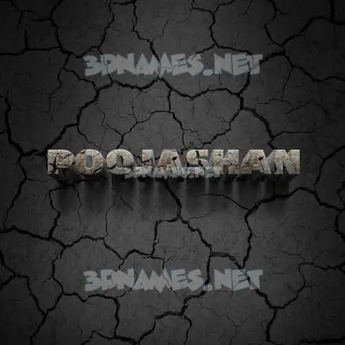 poojashan in Cracked Stone style - 3D name wallpaper