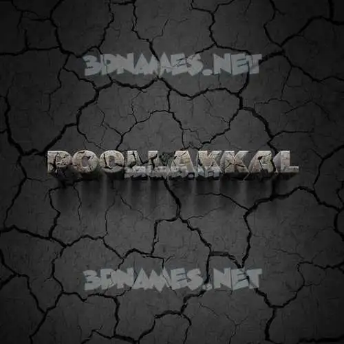 poollakkal in Cracked Stone style - 3D name wallpaper poollakkal in Cracked Stone style - 3D name wallpaper