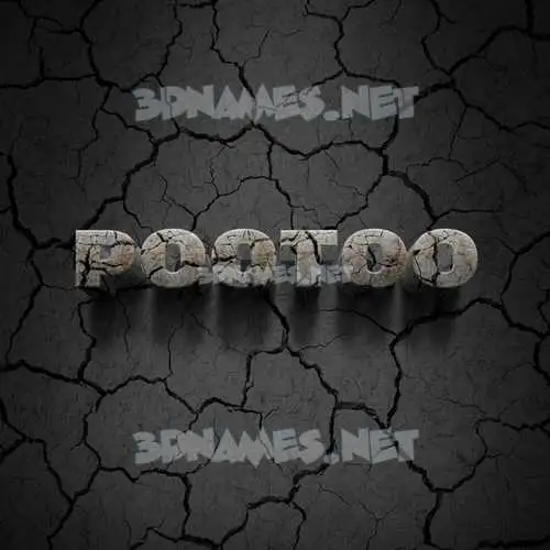 pootoo in Cracked Stone style - 3D name wallpaper pootoo in Cracked Stone style - 3D name wallpaper