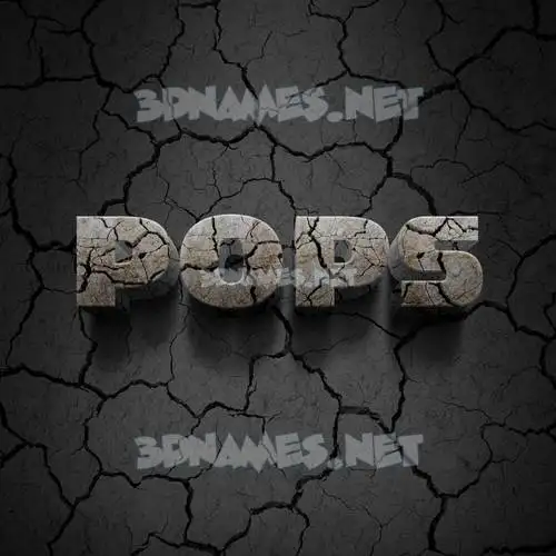 pops in Cracked Stone style - 3D name wallpaper pops in Cracked Stone style - 3D name wallpaper