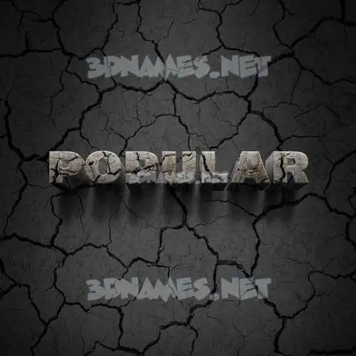 popular in Cracked Stone style - 3D name wallpaper popular in Cracked Stone style - 3D name wallpaper