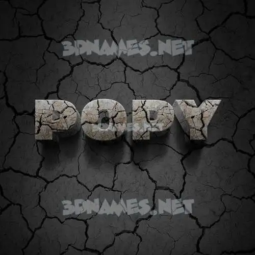 popy in Cracked Stone style - 3D name wallpaper popy in Cracked Stone style - 3D name wallpaper