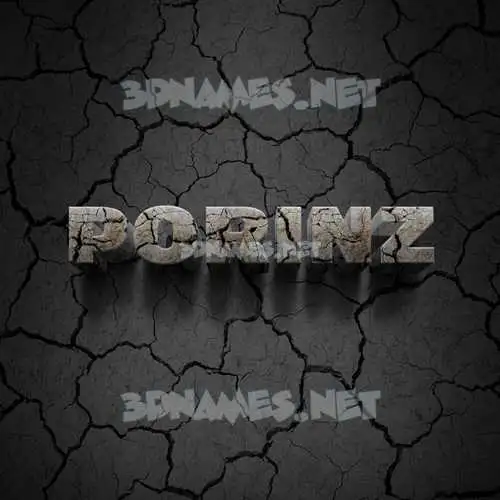porinz in Cracked Stone style - 3D name wallpaper porinz in Cracked Stone style - 3D name wallpaper