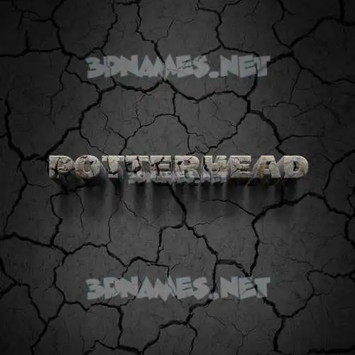 potterhead in Cracked Stone style - 3D name wallpaper potterhead in Cracked Stone style - 3D name wallpaper