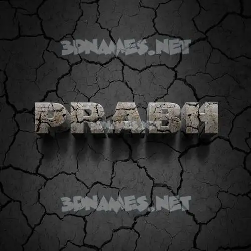 prabh in Cracked Stone style - 3D name wallpaper