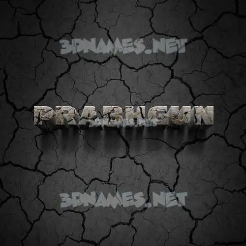 prabhgun in Cracked Stone style - 3D name wallpaper