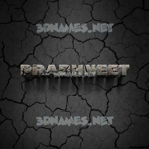prabhneet in Cracked Stone style - 3D name wallpaper