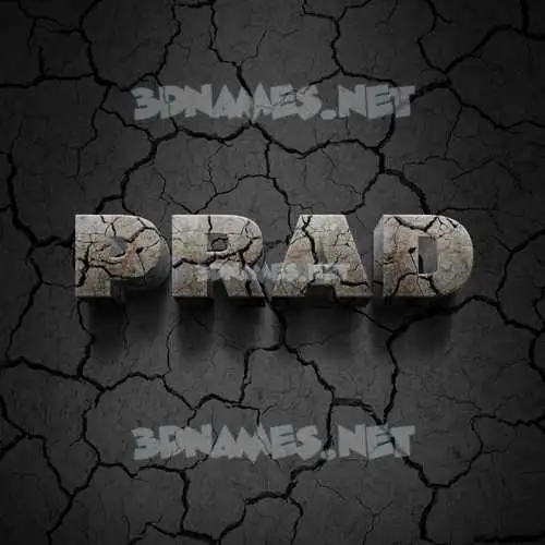 prad in Cracked Stone style - 3D name wallpaper prad in Cracked Stone style - 3D name wallpaper