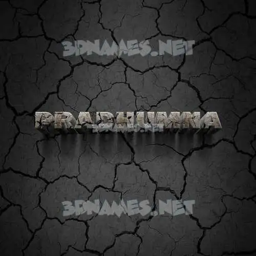 pradhumna in Cracked Stone style - 3D name wallpaper