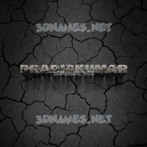 pradipkumar in Cracked Stone style - 3D name wallpaper