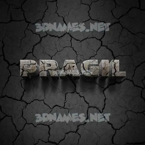 pragil in Cracked Stone style - 3D name wallpaper pragil in Cracked Stone style - 3D name wallpaper