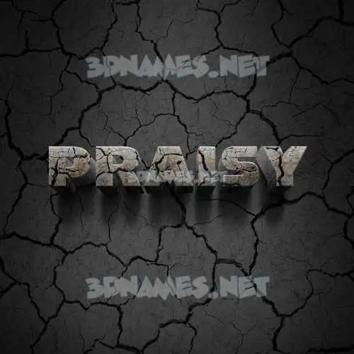 praisy in Cracked Stone style - 3D name wallpaper praisy in Cracked Stone style - 3D name wallpaper
