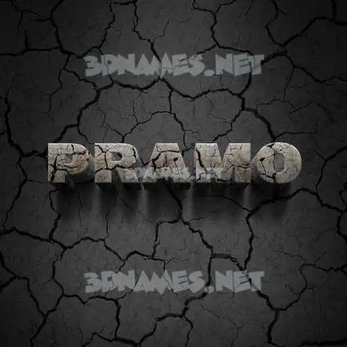 pramo in Cracked Stone style - 3D name wallpaper pramo in Cracked Stone style - 3D name wallpaper