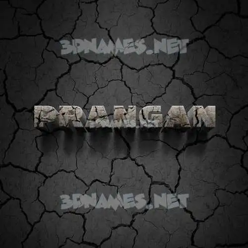 prangan in Cracked Stone style - 3D name wallpaper prangan in Cracked Stone style - 3D name wallpaper