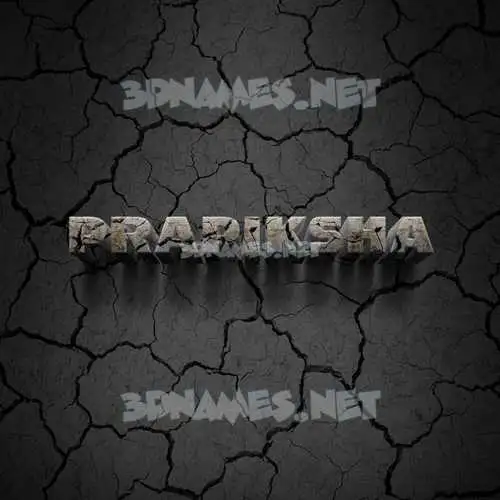 prapiksha in Cracked Stone style - 3D name wallpaper