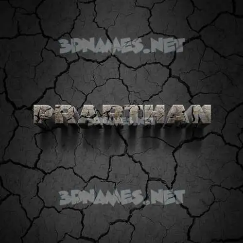 prarthan in Cracked Stone style - 3D name wallpaper prarthan in Cracked Stone style - 3D name wallpaper