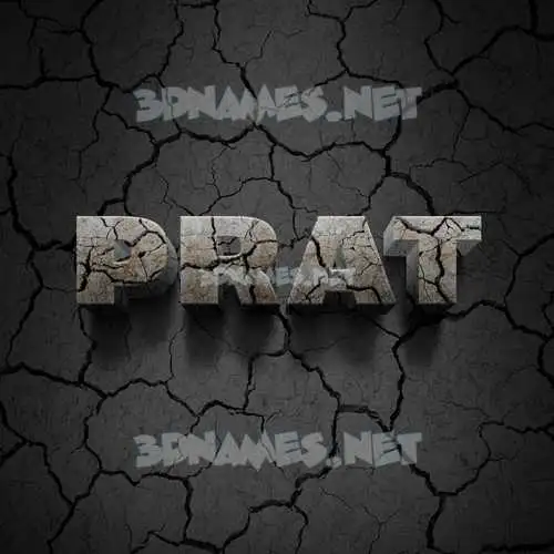 prat in Cracked Stone style - 3D name wallpaper prat in Cracked Stone style - 3D name wallpaper
