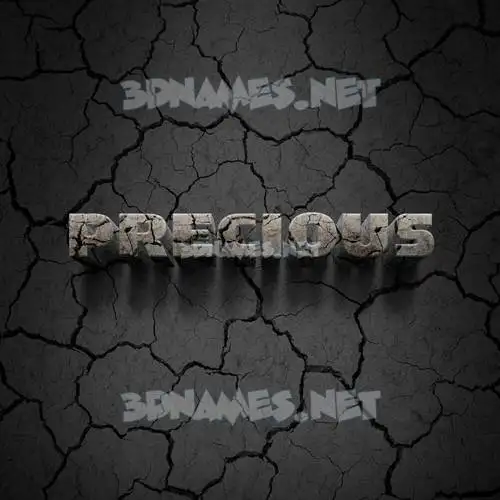precious in Cracked Stone style - 3D name wallpaper precious in Cracked Stone style - 3D name wallpaper