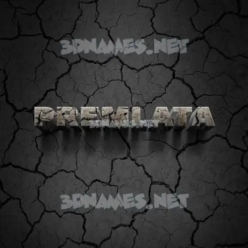 premlata in Cracked Stone style - 3D name wallpaper