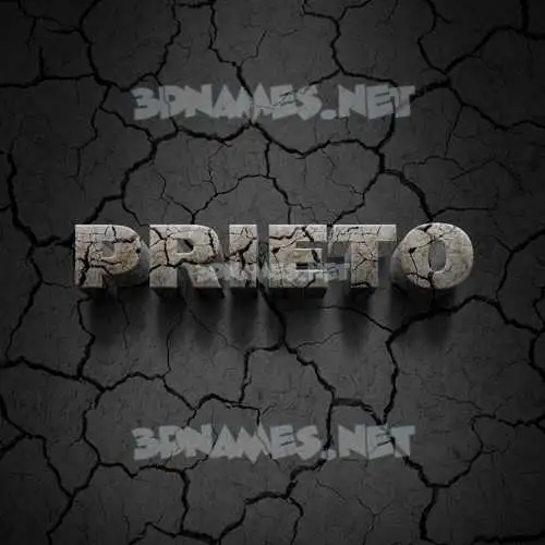 prieto in Cracked Stone style - 3D name wallpaper prieto in Cracked Stone style - 3D name wallpaper