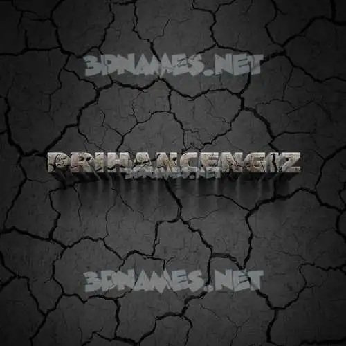 prihancengiz in Cracked Stone style - 3D name wallpaper