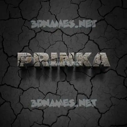prinka in Cracked Stone style - 3D name wallpaper prinka in Cracked Stone style - 3D name wallpaper