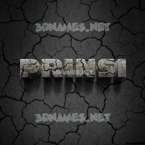 prinsi in Cracked Stone style - 3D name wallpaper prinsi in Cracked Stone style - 3D name wallpaper