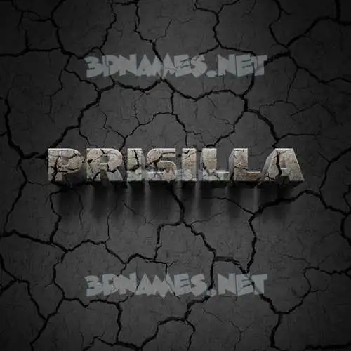 prisilla in Cracked Stone style - 3D name wallpaper prisilla in Cracked Stone style - 3D name wallpaper