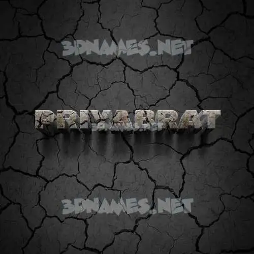 priyabrat in Cracked Stone style - 3D name wallpaper