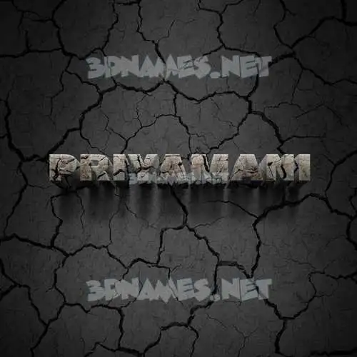 priyamani in Cracked Stone style - 3D name wallpaper priyamani in Cracked Stone style - 3D name wallpaper