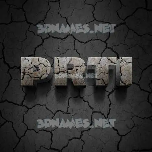 prti in Cracked Stone style - 3D name wallpaper prti in Cracked Stone style - 3D name wallpaper