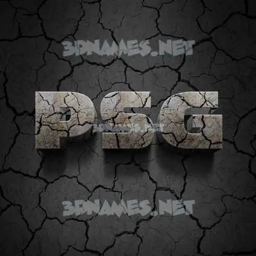 psg in Cracked Stone style - 3D name wallpaper psg in Cracked Stone style - 3D name wallpaper