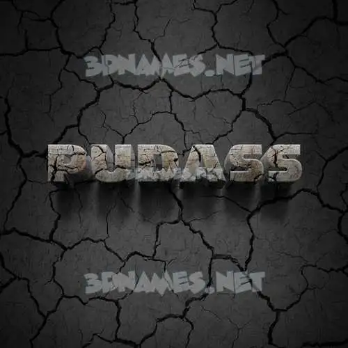 pudass in Cracked Stone style - 3D name wallpaper pudass in Cracked Stone style - 3D name wallpaper