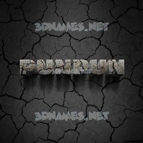 punpun in Cracked Stone style - 3D name wallpaper punpun in Cracked Stone style - 3D name wallpaper
