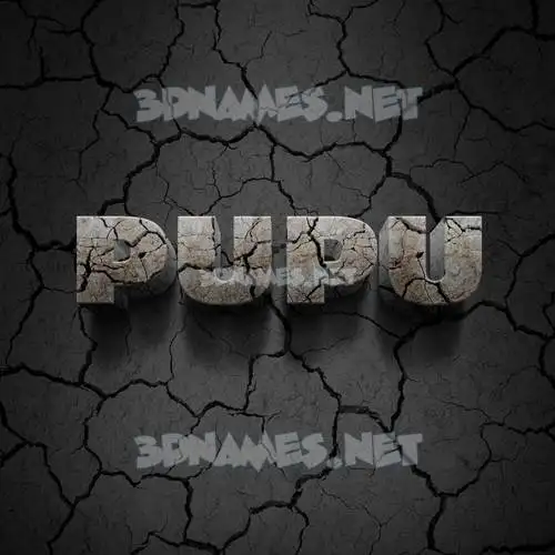 pupu in Cracked Stone style - 3D name wallpaper pupu in Cracked Stone style - 3D name wallpaper