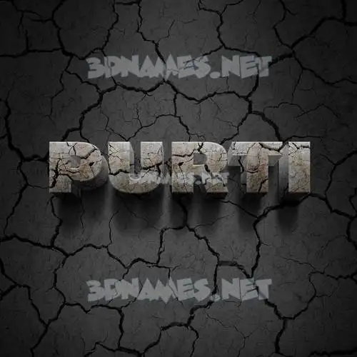 purti in Cracked Stone style - 3D name wallpaper purti in Cracked Stone style - 3D name wallpaper