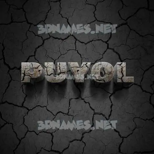 puyol in Cracked Stone style - 3D name wallpaper puyol in Cracked Stone style - 3D name wallpaper