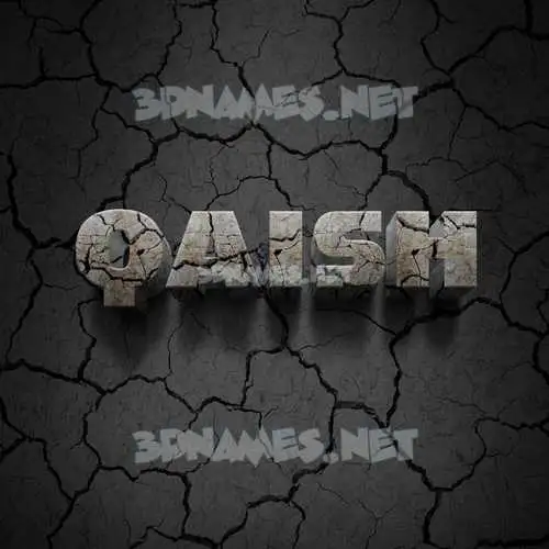 qaish in Cracked Stone style - 3D name wallpaper qaish in Cracked Stone style - 3D name wallpaper